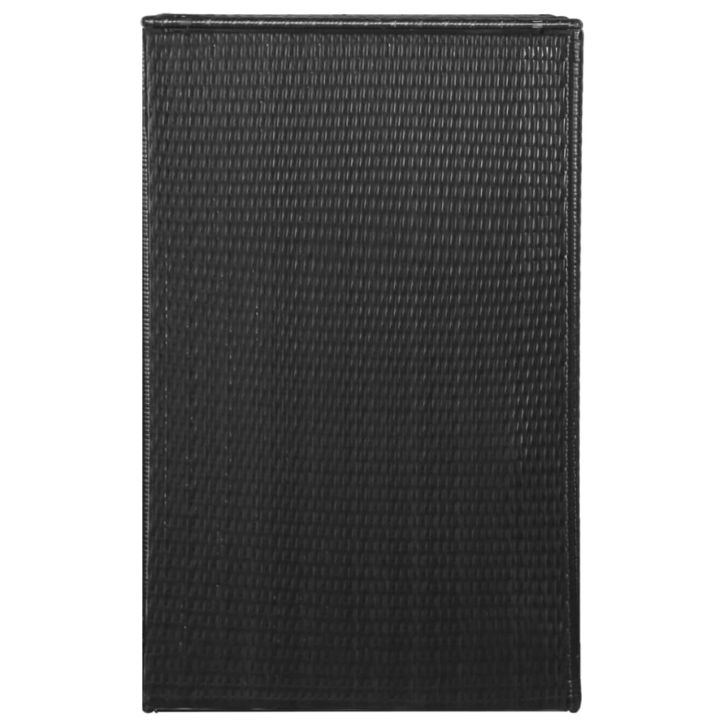 Berkfield Single Wheelie Bin Shed Black 76x78x120 cm Poly Rattan