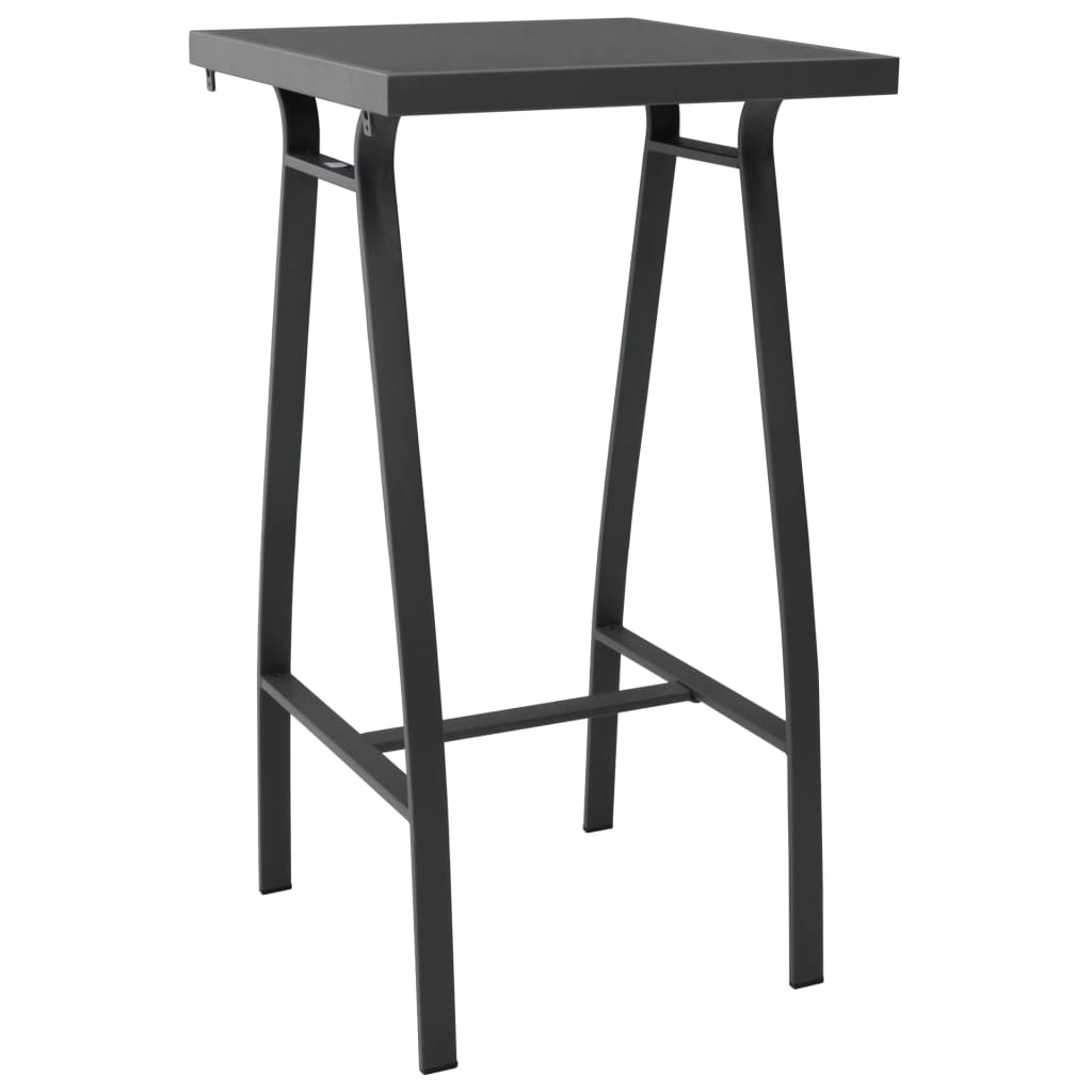 Berkfield Garden Bar Table Black 60x60x110 cm Tempered Glass