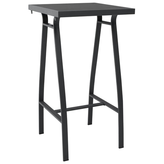 Berkfield Garden Bar Table Black 60x60x110 cm Tempered Glass