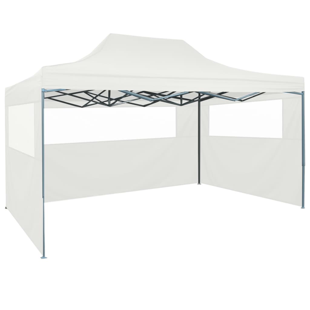 Berkfield Foldable Patry Tent with 3 Sidewalls 3x4.5 m White