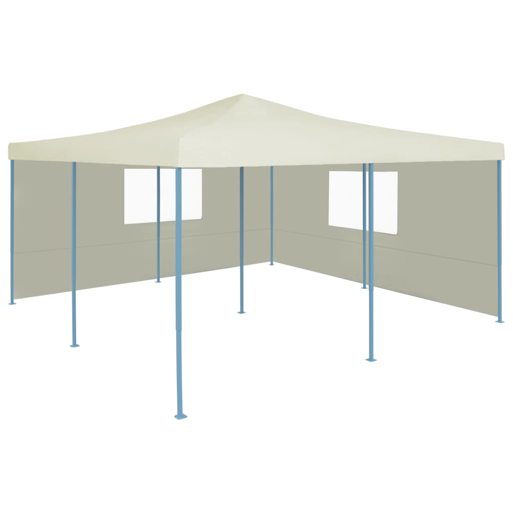 Berkfield Folding Gazebo with 2 Sidewalls 5x5 m Cream