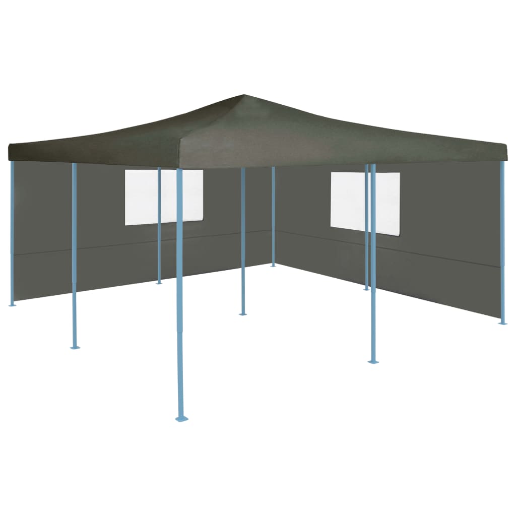 Berkfield Folding Gazebo with 2 Sidewalls 5x5 m Anthracite
