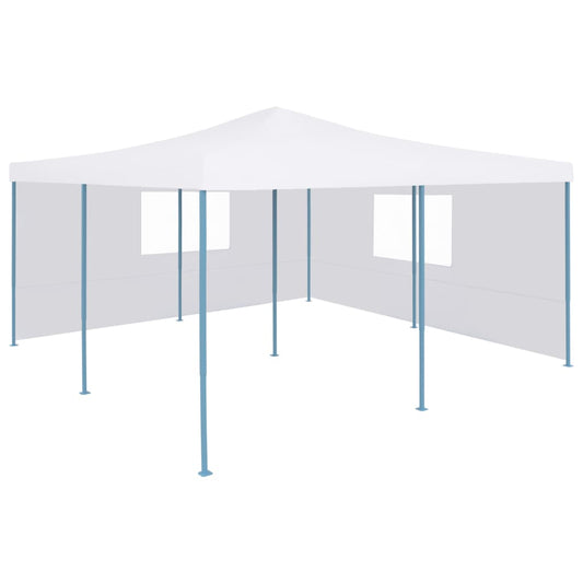 Berkfield Folding Gazebo with 2 Sidewalls 5x5 m White