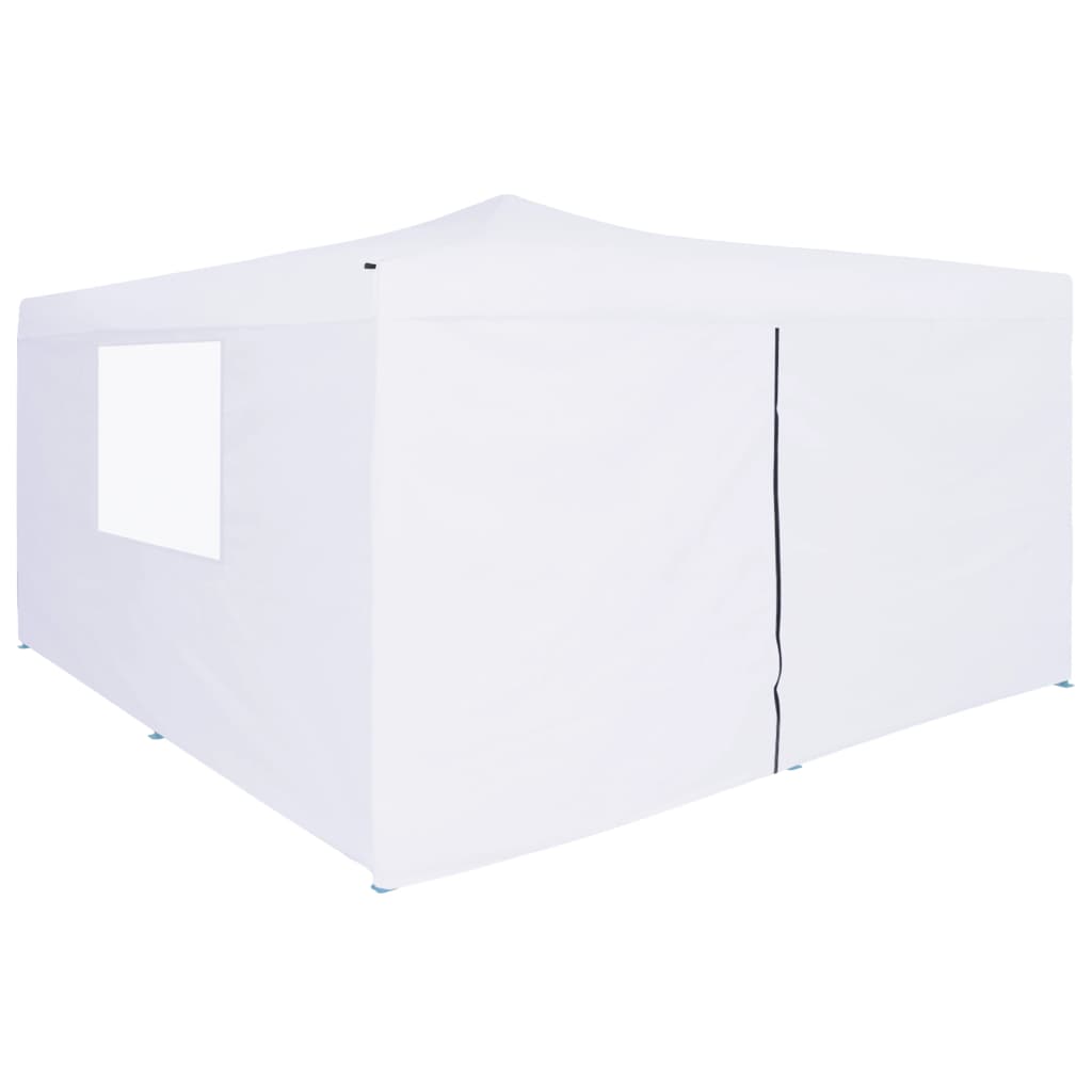 Berkfield Folding Gazebo with 4 Sidewalls 5x5 m White