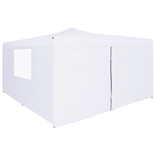 Berkfield Folding Gazebo with 4 Sidewalls 5x5 m White