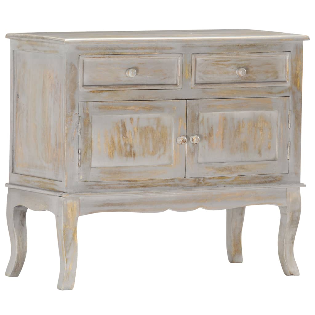 Berkfield Sideboard Grey 80x35x70 cm Solid Mango Wood