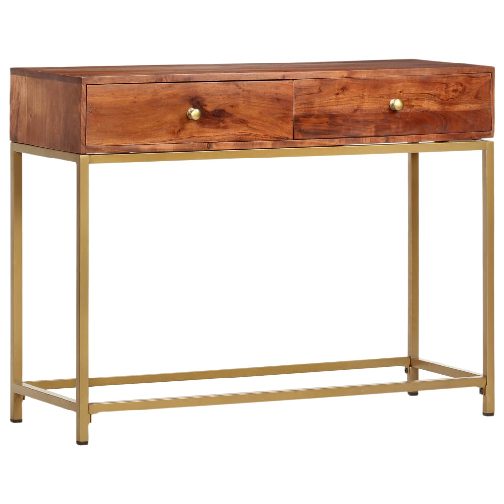 Berkfield Console Table 100x35x76 cm Solid Acacia Wood