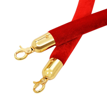 Berkfield Stanchion Stand Rope Red and Golden Velvet