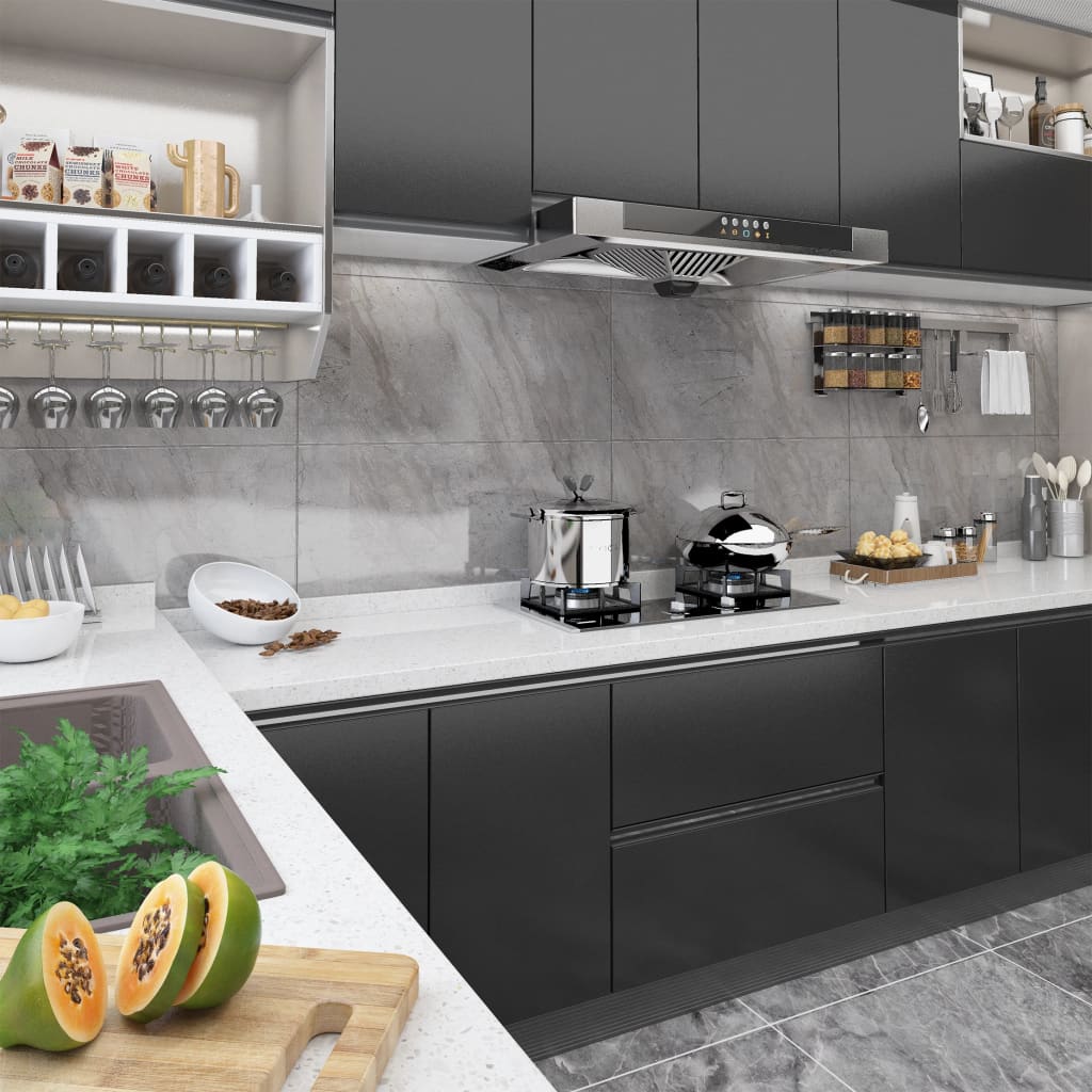 Berkfield Self-adhesive Furniture Film Black 500x90 cm PVC