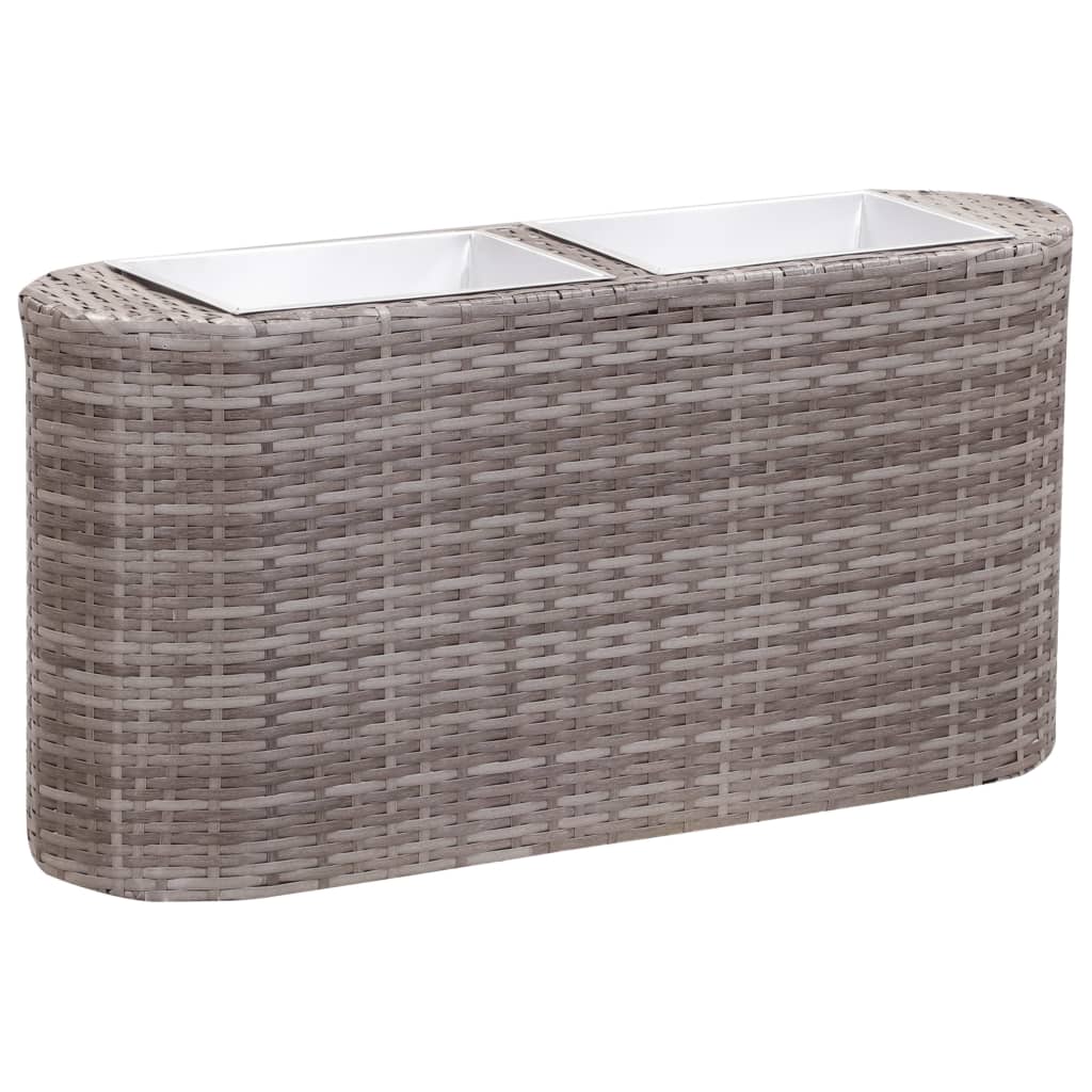 Berkfield Garden Raised Bed 80x25x40 cm Poly Rattan Grey