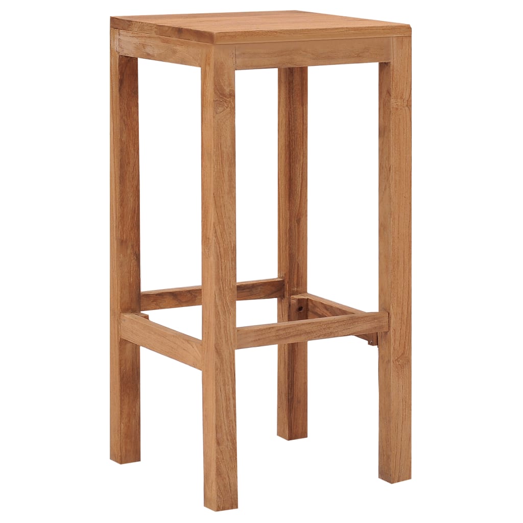Berkfield Bar Stools 2 pcs Solid Teak Wood