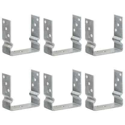 Berkfield Fence Anchors 6 pcs Silver 14x6x15 cm Galvanised Steel