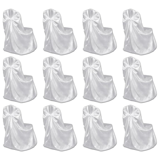Berkfield Chair Cover for Wedding Banquet 12 pcs White