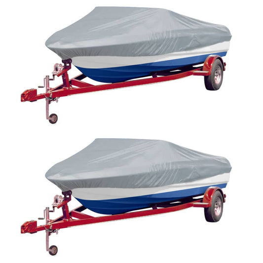 Berkfield Boat Covers 2 pcs Grey Length 610-671 cm Width 254 cm