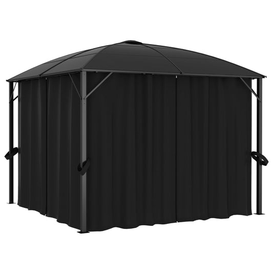 Berkfield Gazebo with Curtains 300x300x265 cm Anthracite