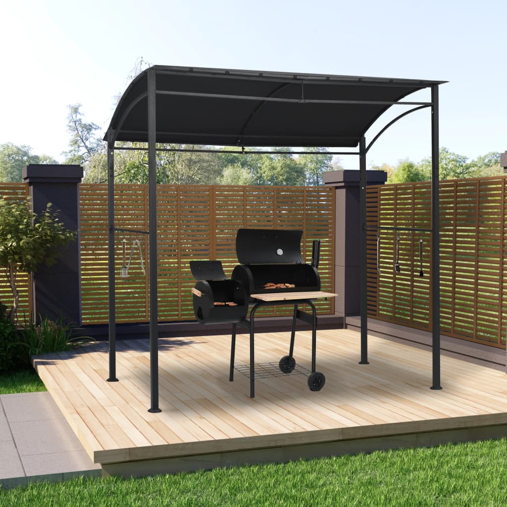 Berkfield BBQ Gazebo 215x150x220 cm Anthracite Steel