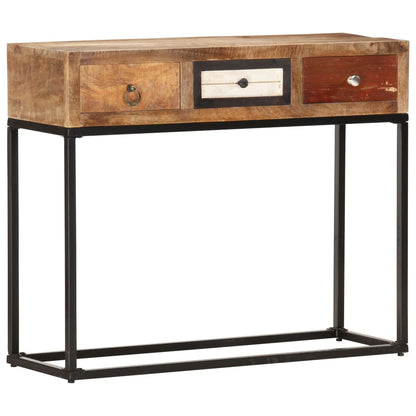 Berkfield Console Table Gold 90x30x75 cm Solid Reclaimed Wood