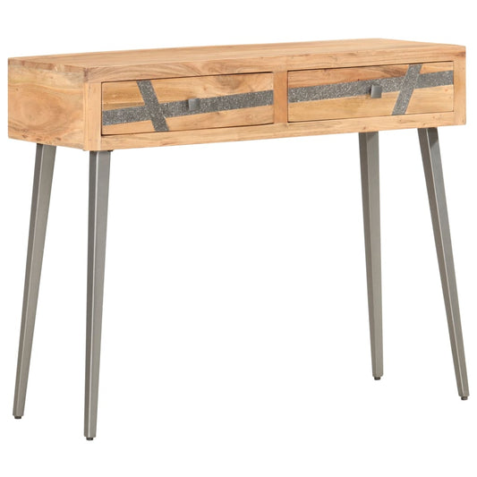 Berkfield Console Table 90x30x75 cm Solid Acacia Wood