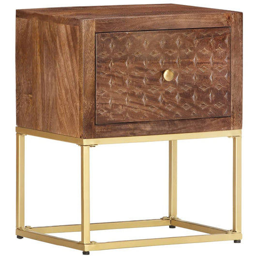 Berkfield Bedside Cabinet 40x30x50 cm Solid Mango Wood