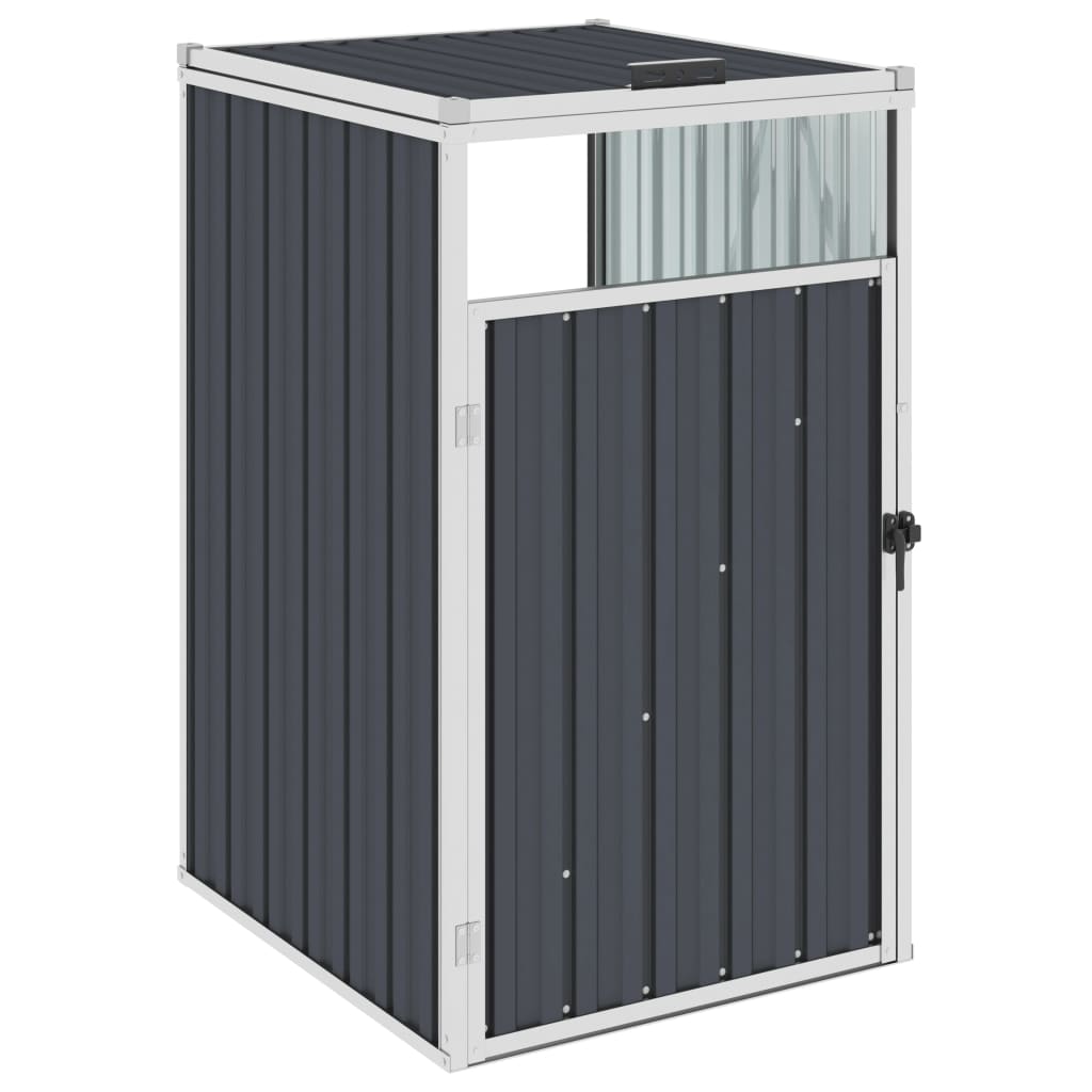 Berkfield Garbage Bin Shed Anthracite 72x81x121 cm Steel