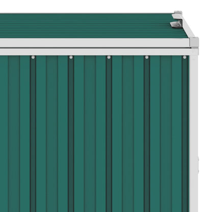 Berkfield Quadruple Garbage Bin Shed Green 286x81x121 cm Steel