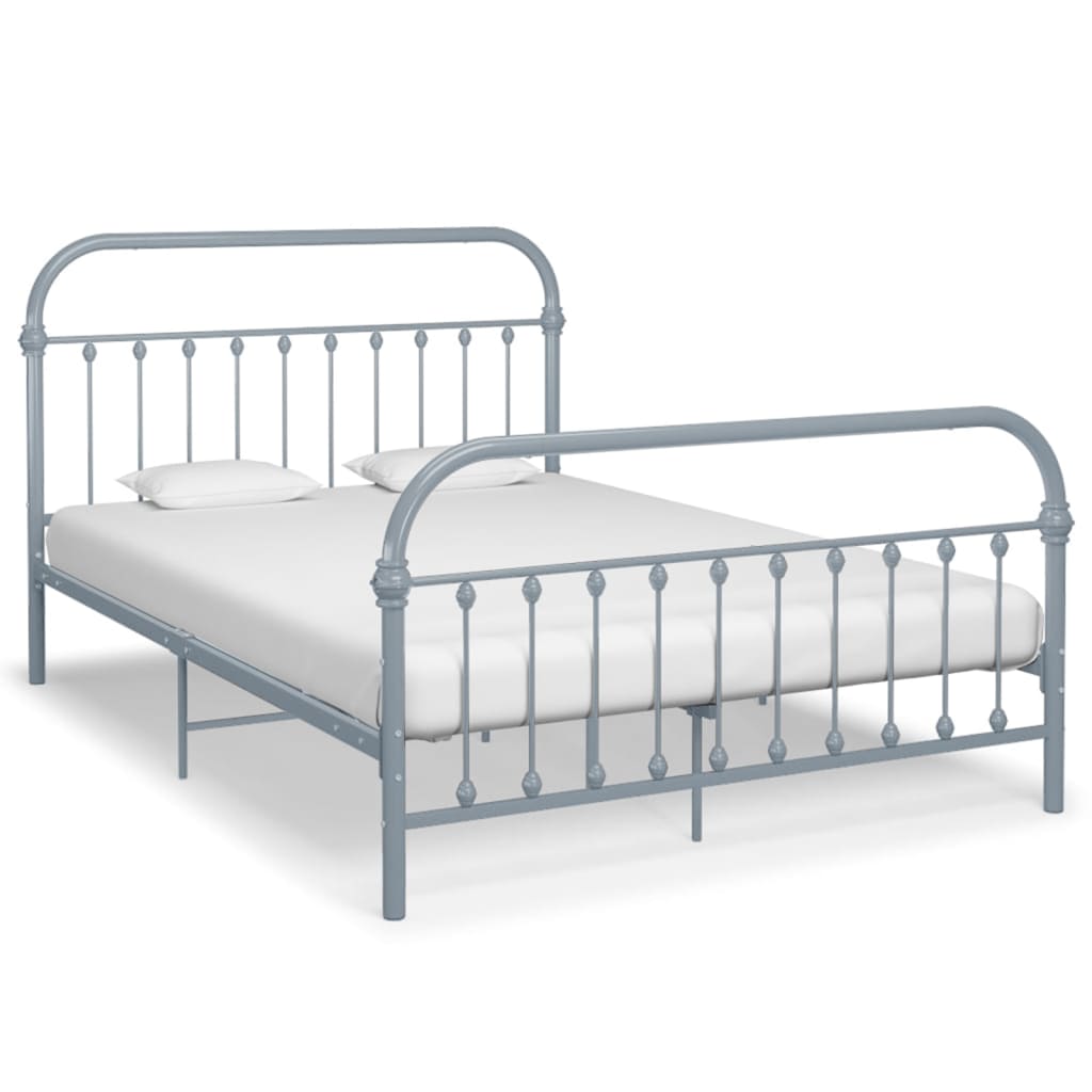 Berkfield Bed Frame Grey Metal 120x200 cm