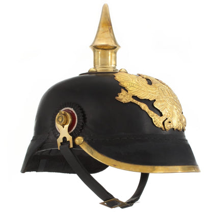 Berkfield German Prussian Helmet Antique Replica LARP Black Steel