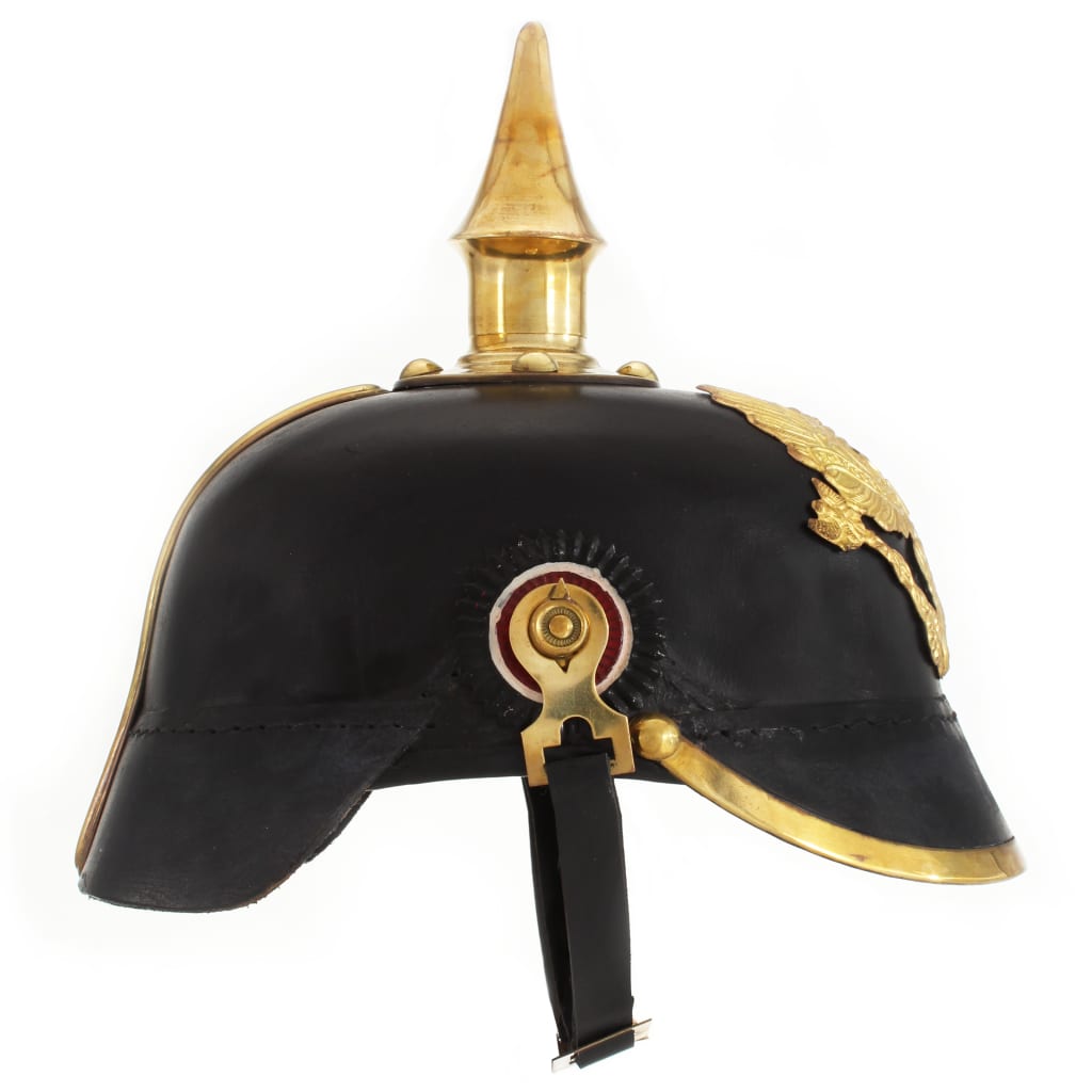 Berkfield German Prussian Helmet Antique Replica LARP Black Steel