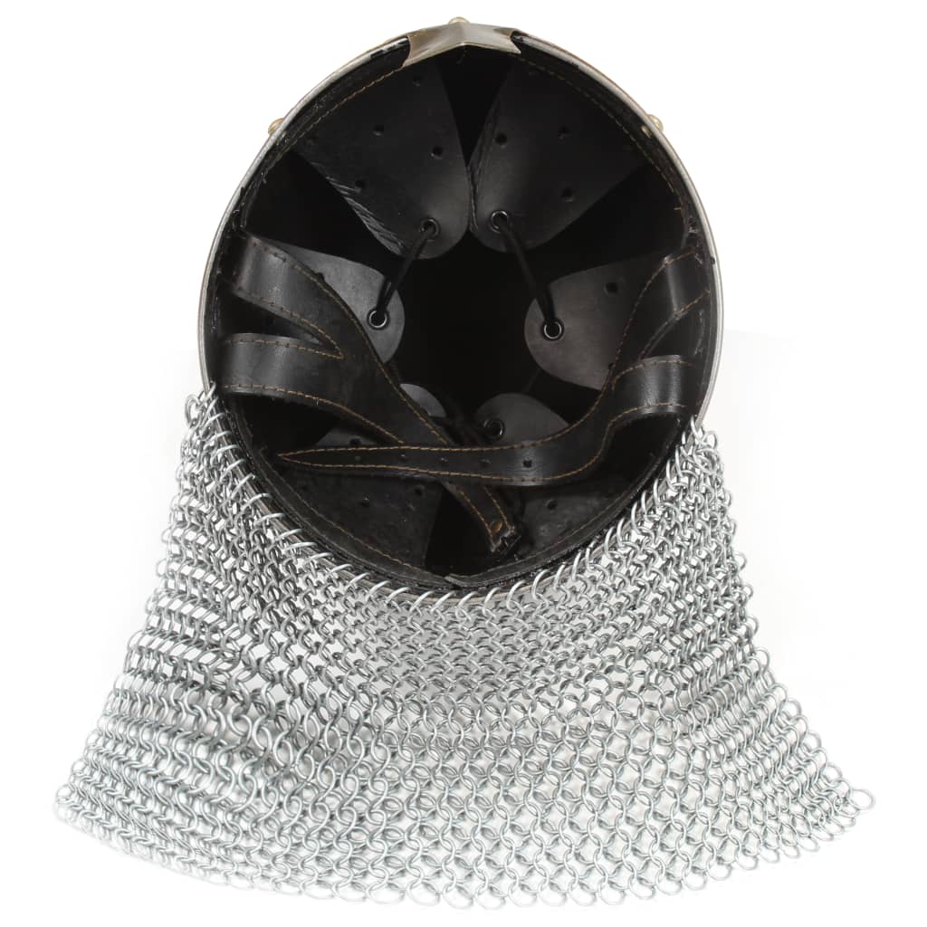 Berkfield Crusader Knight Helmet Antique Replica LARP Silver Steel