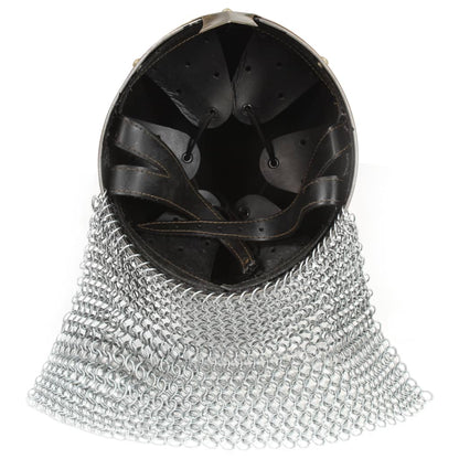 Berkfield Crusader Knight Helmet Antique Replica LARP Silver Steel