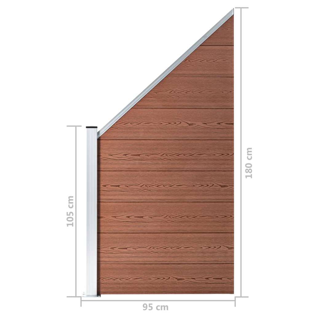 Berkfield Fence Panel WPC 95x(105-180) cm Brown