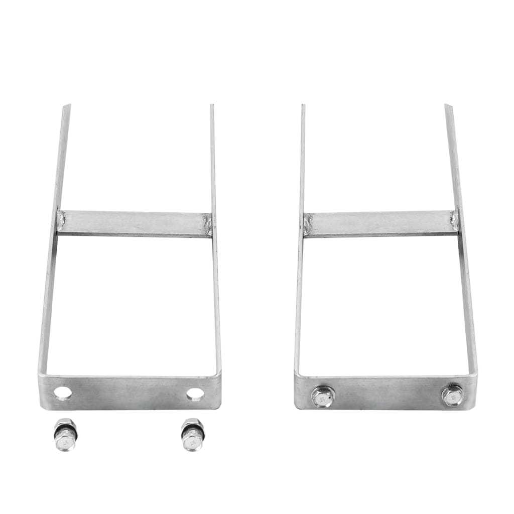 Berkfield Fence Ground Spikes 2 pcs for WPC Fence Steel 40 cm
