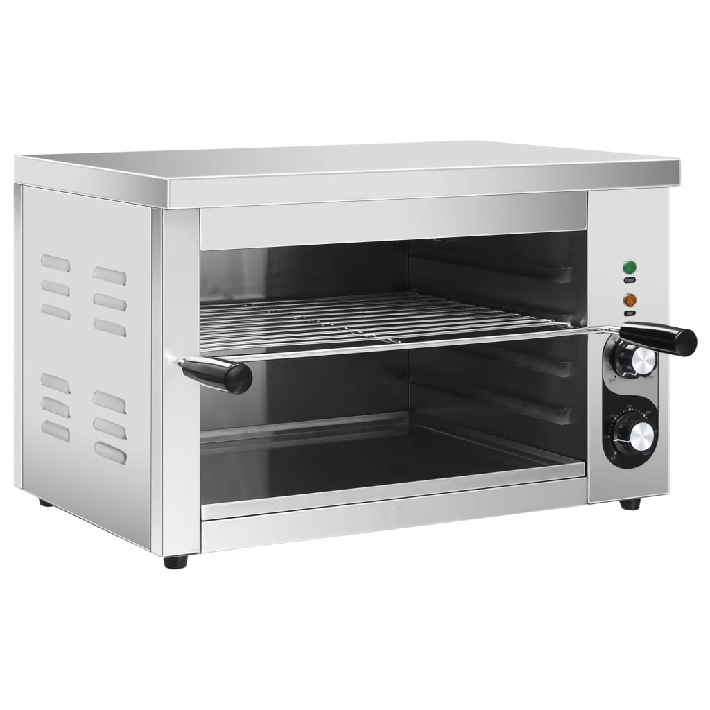Berkfield Electric Gastronorm Salamander Grill 3000 W Stainless Steel