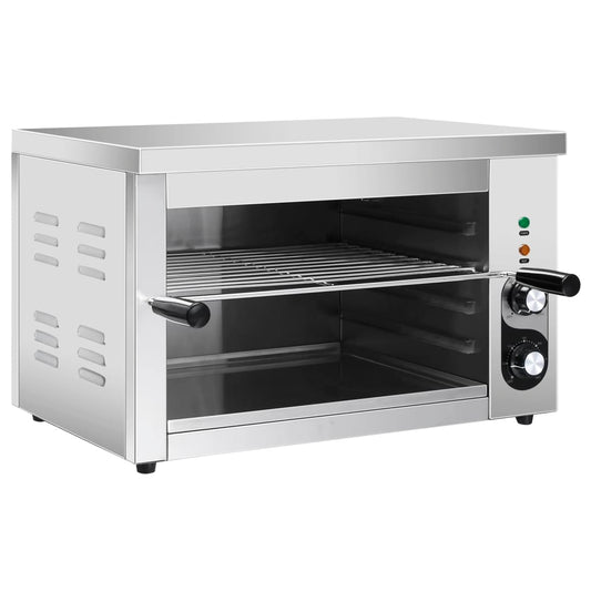 Berkfield Electric Gastronorm Salamander Grill 3000 W Stainless Steel