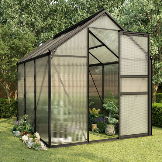 Berkfield Greenhouse Anthracite Aluminium 3.61 m�__