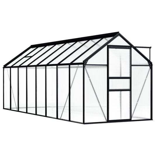 Berkfield Greenhouse Anthracite Aluminium 9.31 m�__