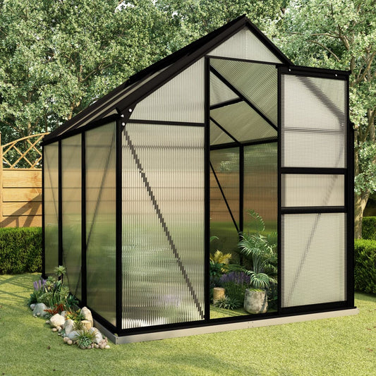 Berkfield Greenhouse with Base Frame Anthracite Aluminium 3.61 m�__