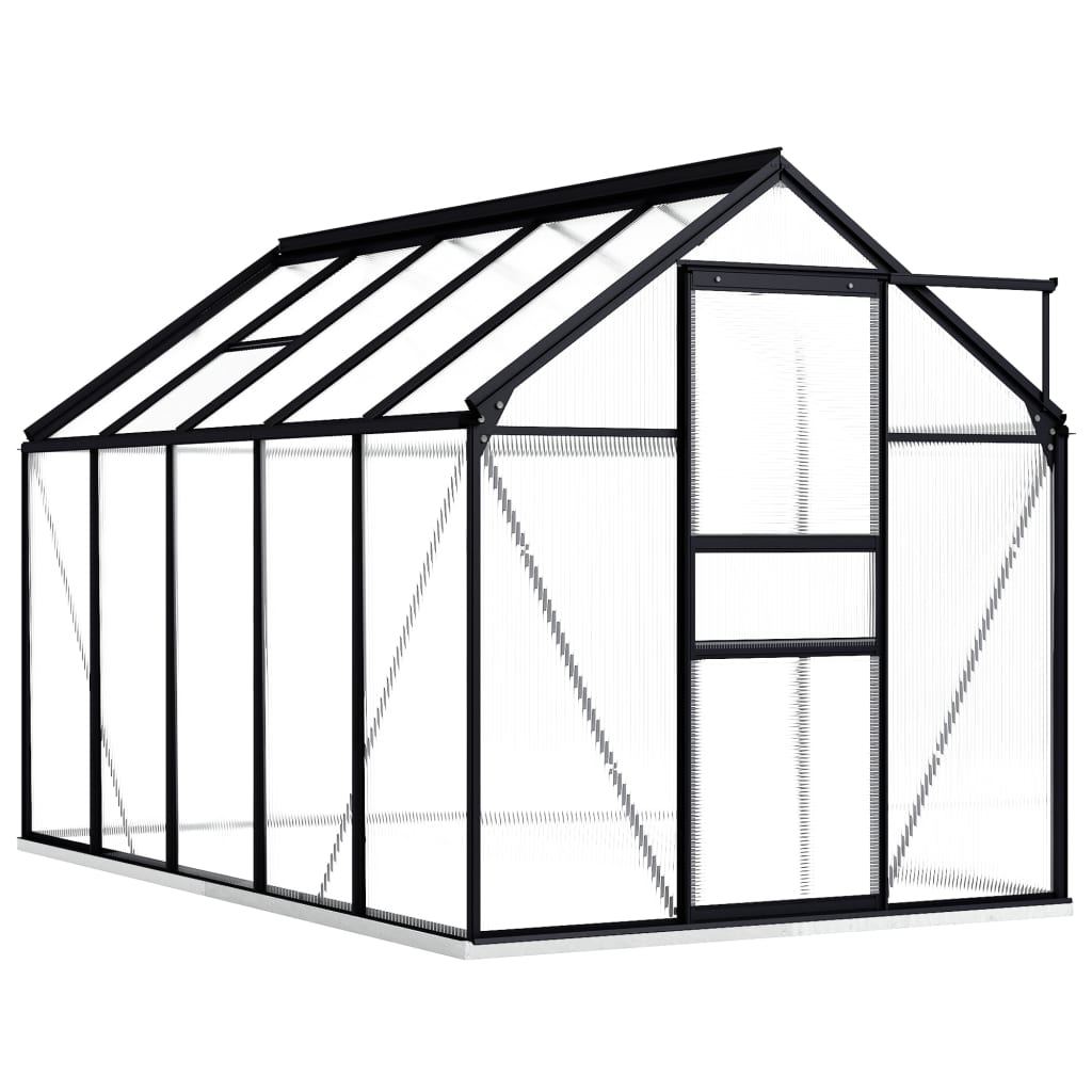 Berkfield Greenhouse with Base Frame Anthracite Aluminium 5.89 m�__
