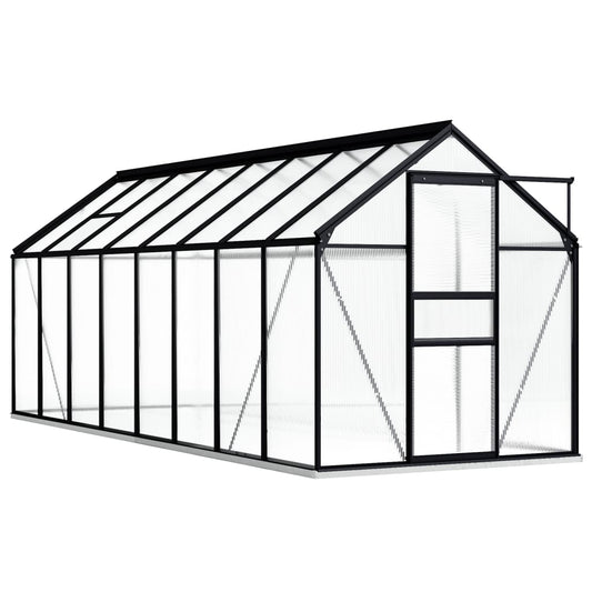 Berkfield Greenhouse with Base Frame Anthracite Aluminium 9.31 m�__