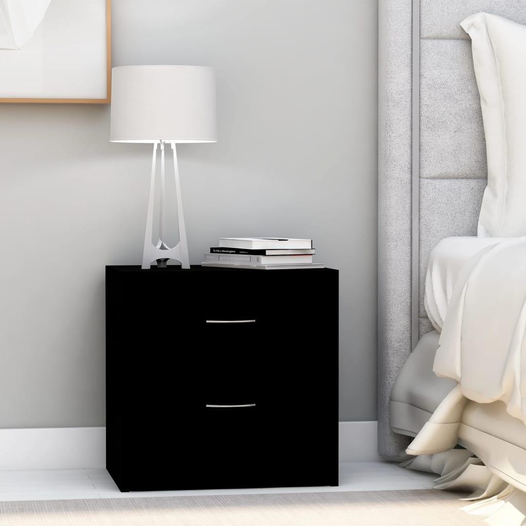 Berkfield Bedside Cabinet Black 40x30x40 cm Engineered Wood