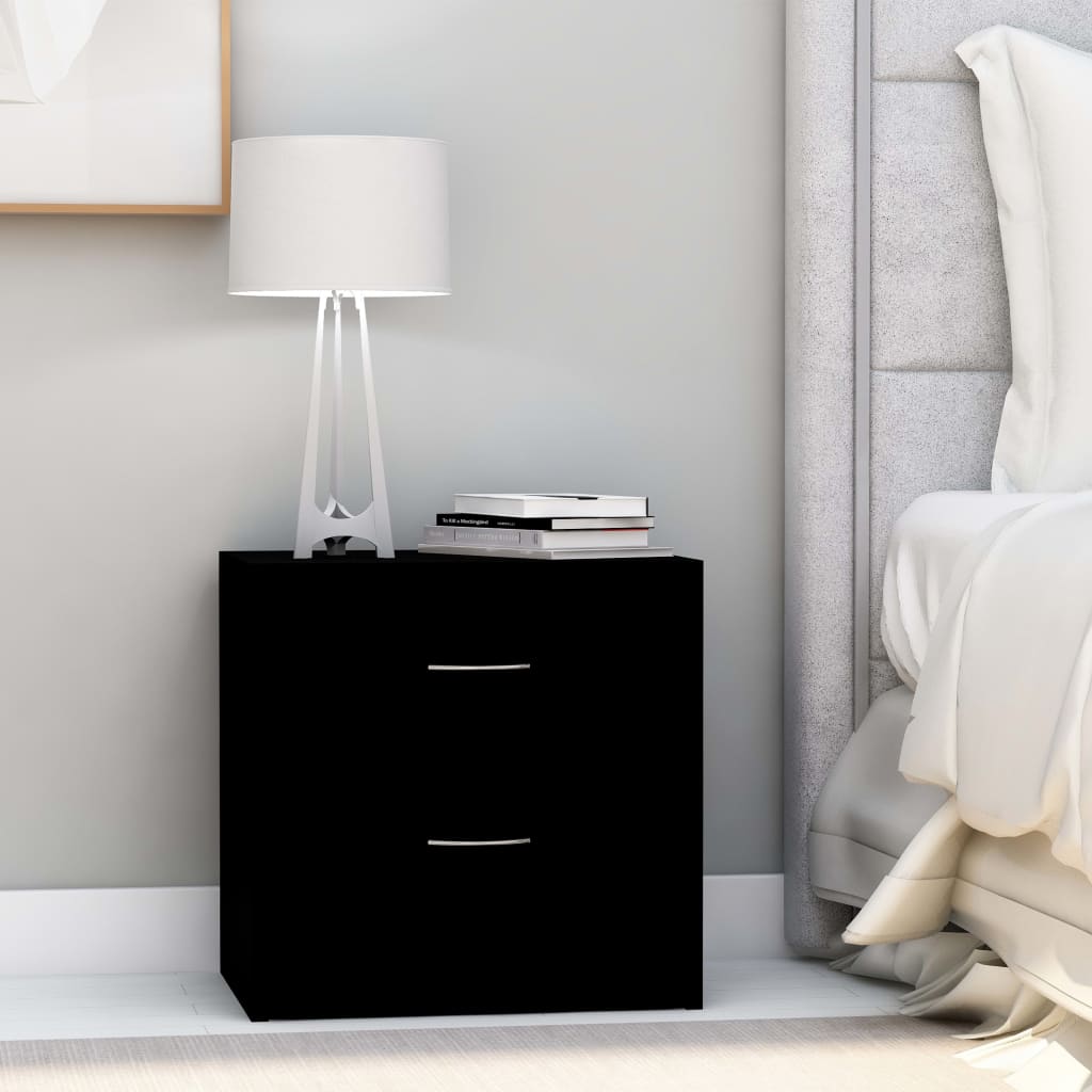 Berkfield Bedside Cabinets 2 pcs Black 40x30x40 cm Engineered Wood