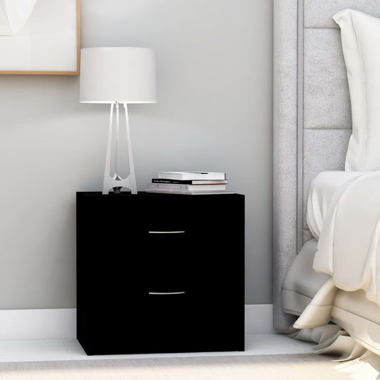 Berkfield Bedside Cabinets 2 pcs Black 40x30x40 cm Engineered Wood