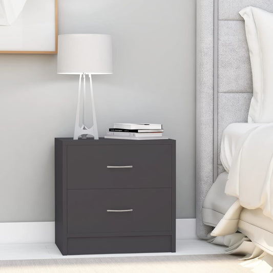 Berkfield Bedside Cabinet Grey 40x30x40 cm Engineered Wood