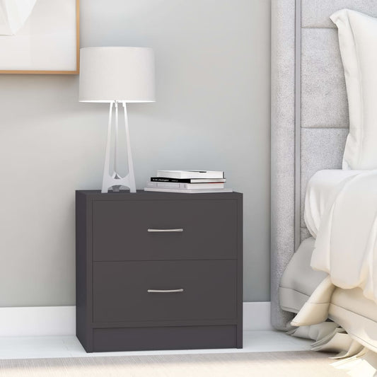 Berkfield Bedside Cabinets 2 pcs Grey 40x30x40 cm Engineered Wood