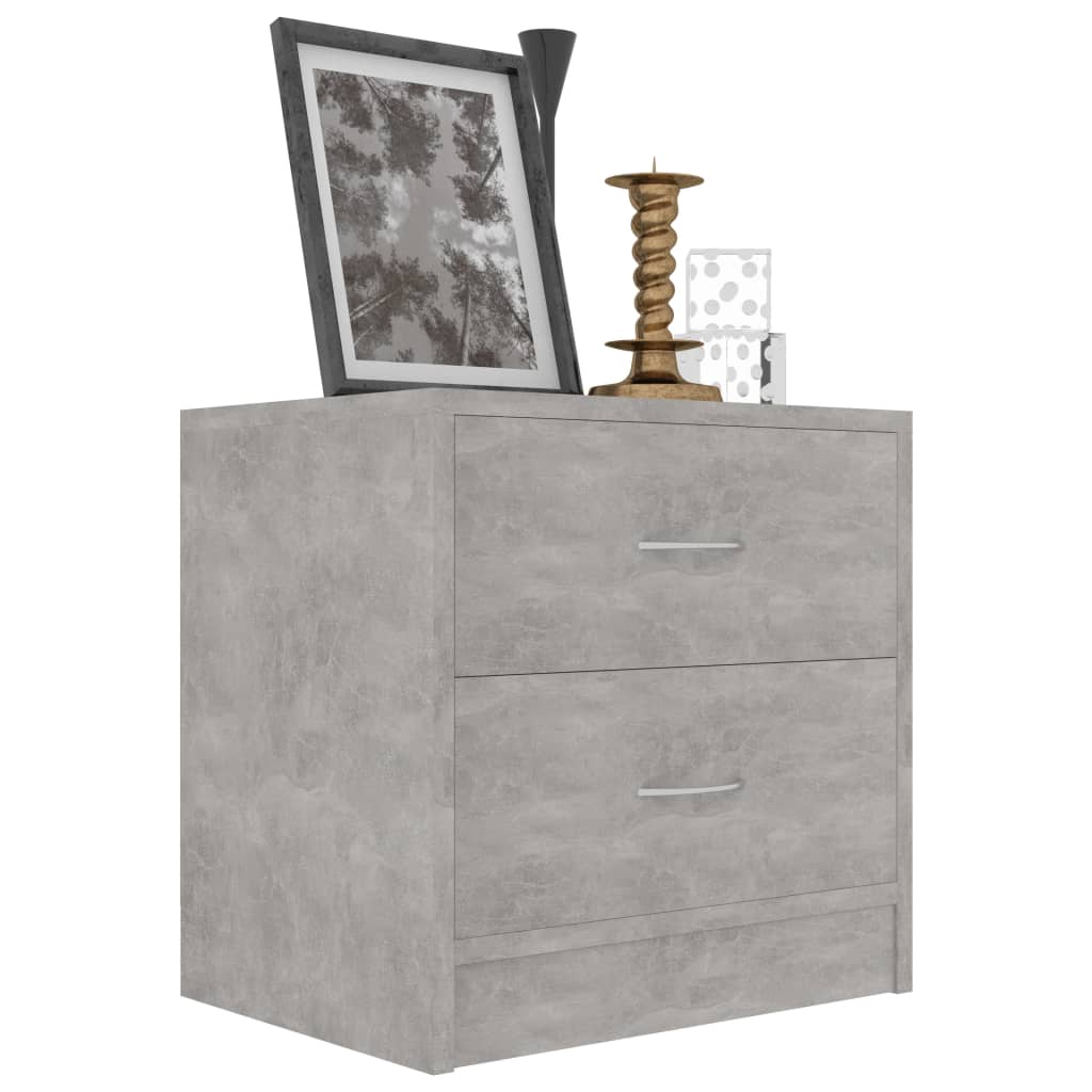 Berkfield Bedside Cabinet Concrete Grey 40x30x40 cm Engineered Wood