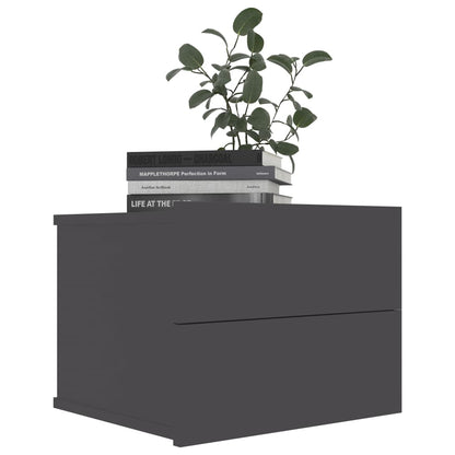 Berkfield Bedside Cabinet Grey 40x30x30 cm Engineered Wood