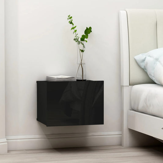 Berkfield Bedside Cabinets 2 pcs High Gloss Black 40x30x30 cm Engineered Wood