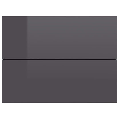 Berkfield Bedside Cabinet High Gloss Grey 40x30x30 cm Engineered Wood