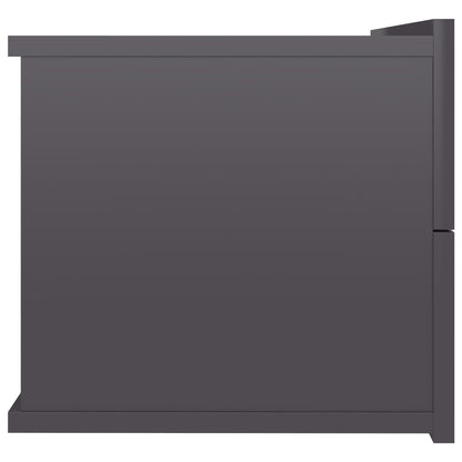 Berkfield Bedside Cabinet High Gloss Grey 40x30x30 cm Engineered Wood