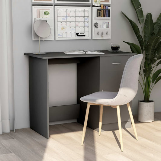Berkfield Desk Grey 100x50x76 cm Engineered Wood
